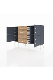Arges Konsol 2 Raflı 4 Çekmeceli 4 Kapaklı 132x30x83 - S144M033V18A