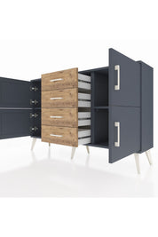 Arges Konsol 2 Raflı 4 Çekmeceli 4 Kapaklı 132x30x83 - S144M033V18A