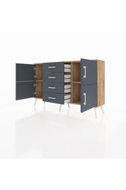 Arges Konsol 2 Raflı 4 Çekmeceli 4 Kapaklı 132x30x83 - S144M033V26A