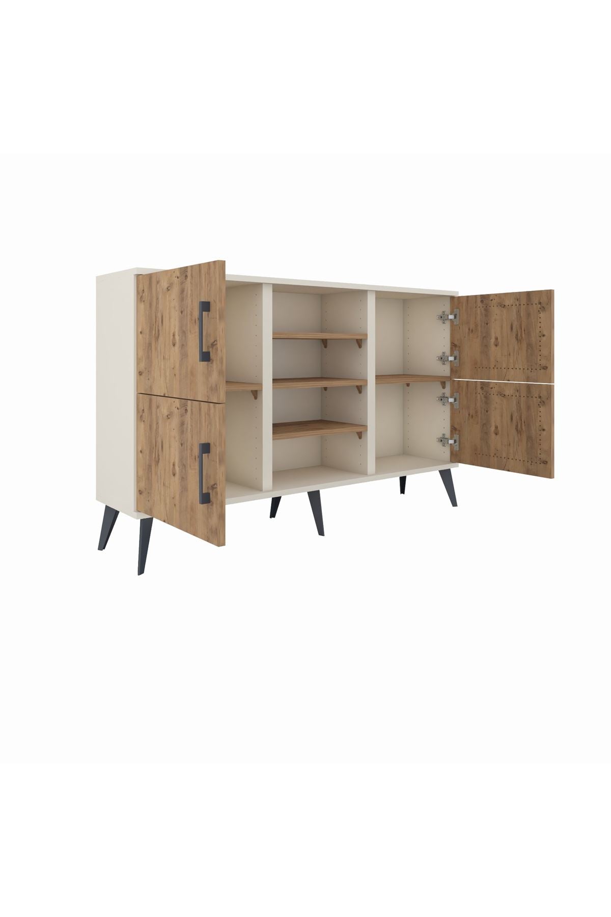 Arges Konsol 5 Raflı 4 Kapaklı 132x30x83 - S144M034V03A