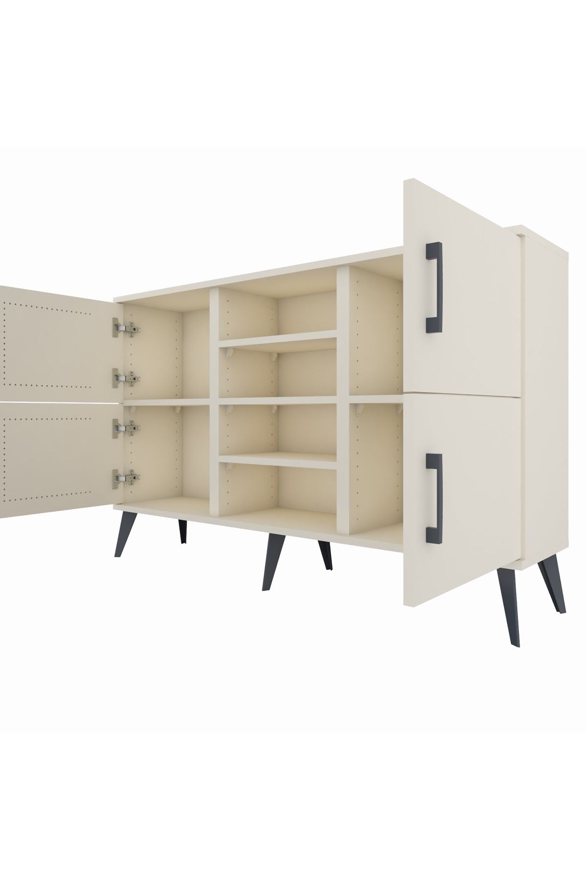 Arges Konsol 5 Raflı 4 Kapaklı 132x30x83 - S144M034V04A