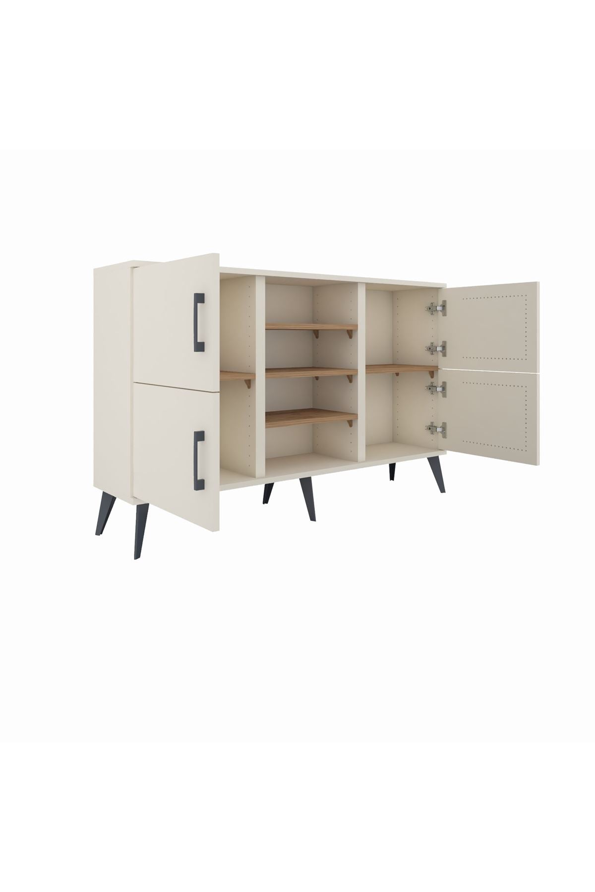 Arges Konsol 5 Raflı 4 Kapaklı 132x30x83 - S144M034V06A