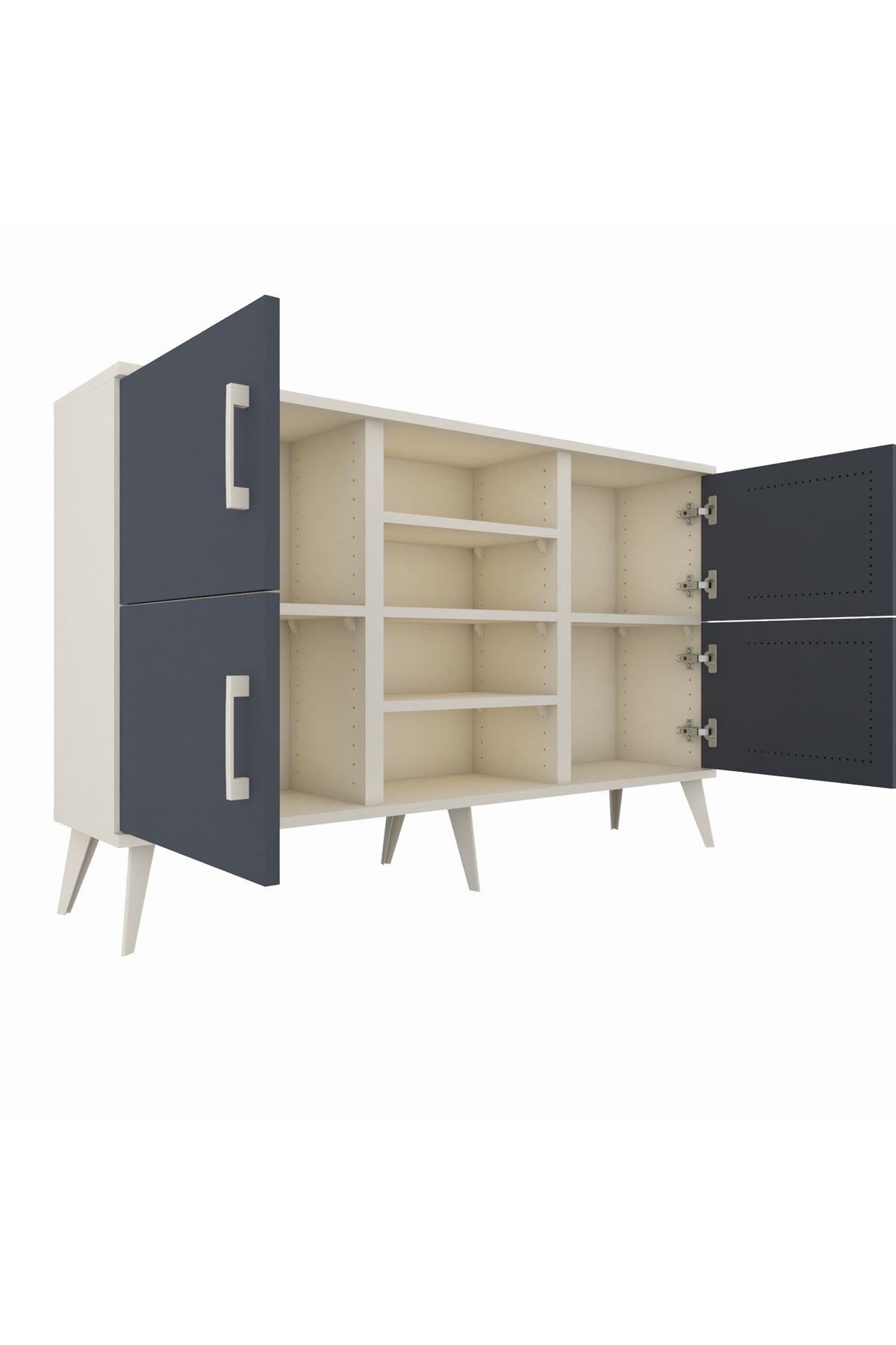 Arges Konsol 5 Raflı 4 Kapaklı 132x30x83 - S144M034V07A