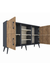 Arges Konsol 5 Raflı 4 Kapaklı 132x30x83 - S144M034V10A