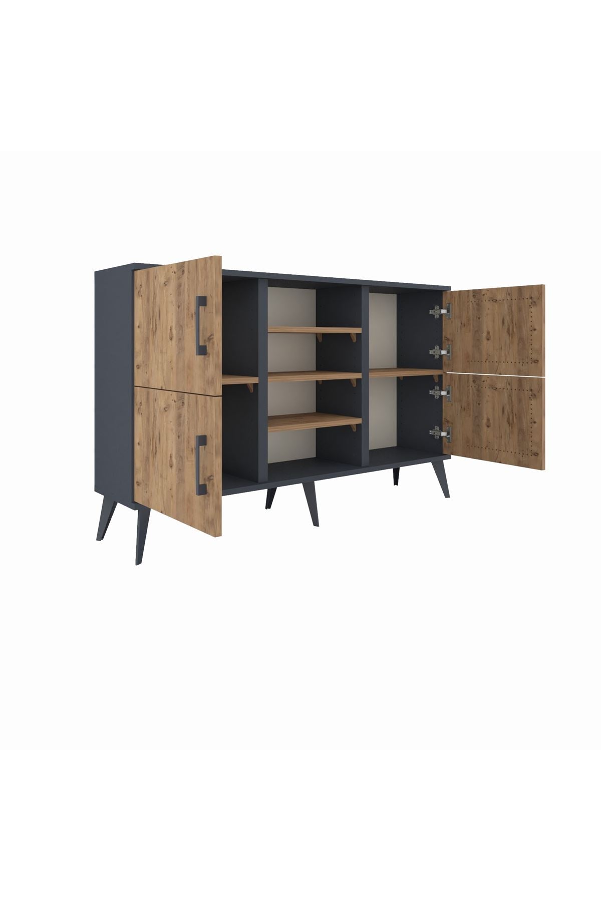 Arges Konsol 5 Raflı 4 Kapaklı 132x30x83 - S144M034V12A
