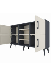 Arges Konsol 5 Raflı 4 Kapaklı 132x30x83 - S144M034V13A
