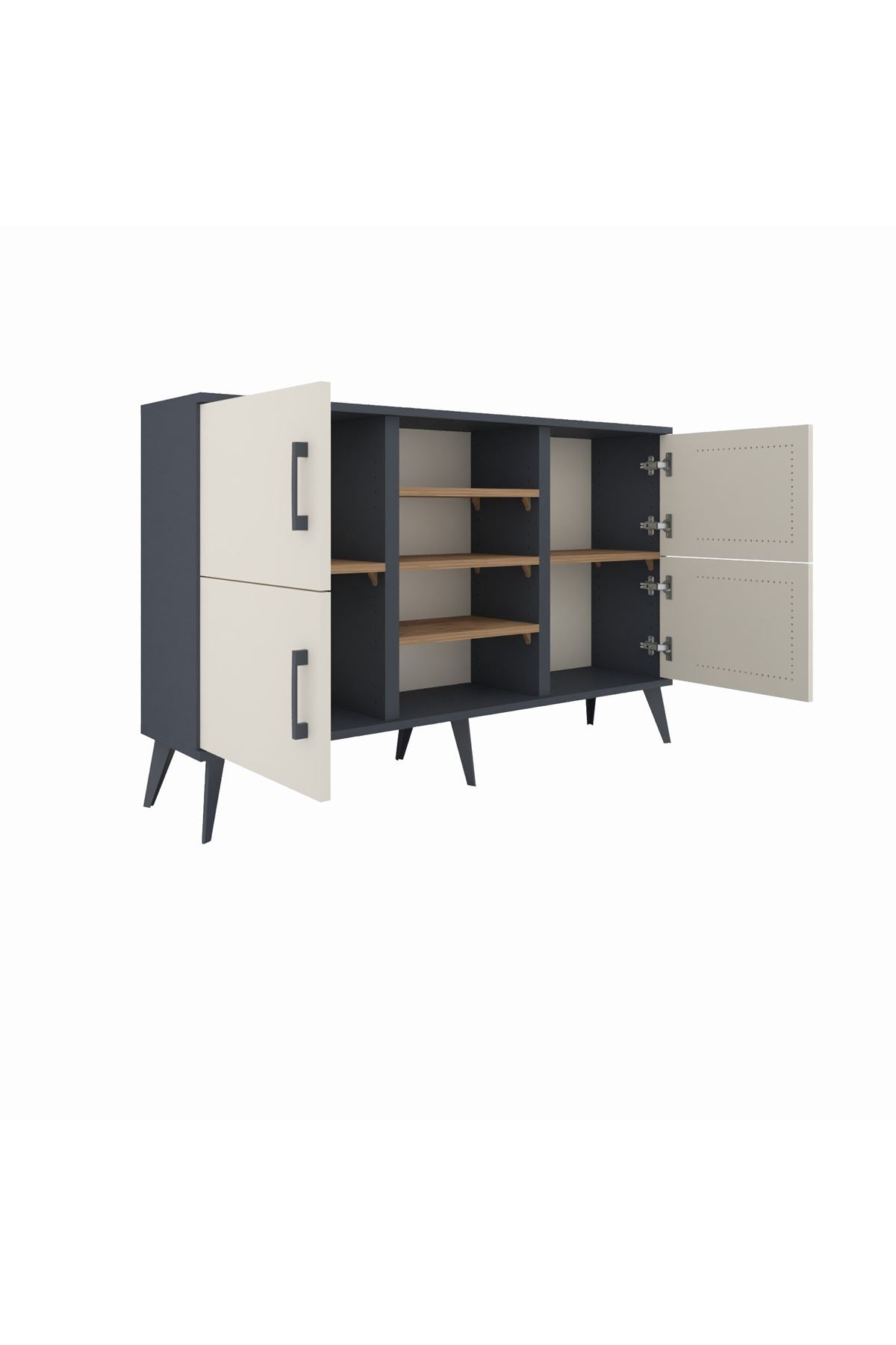 Arges Konsol 5 Raflı 4 Kapaklı 132x30x83 - S144M034V15A