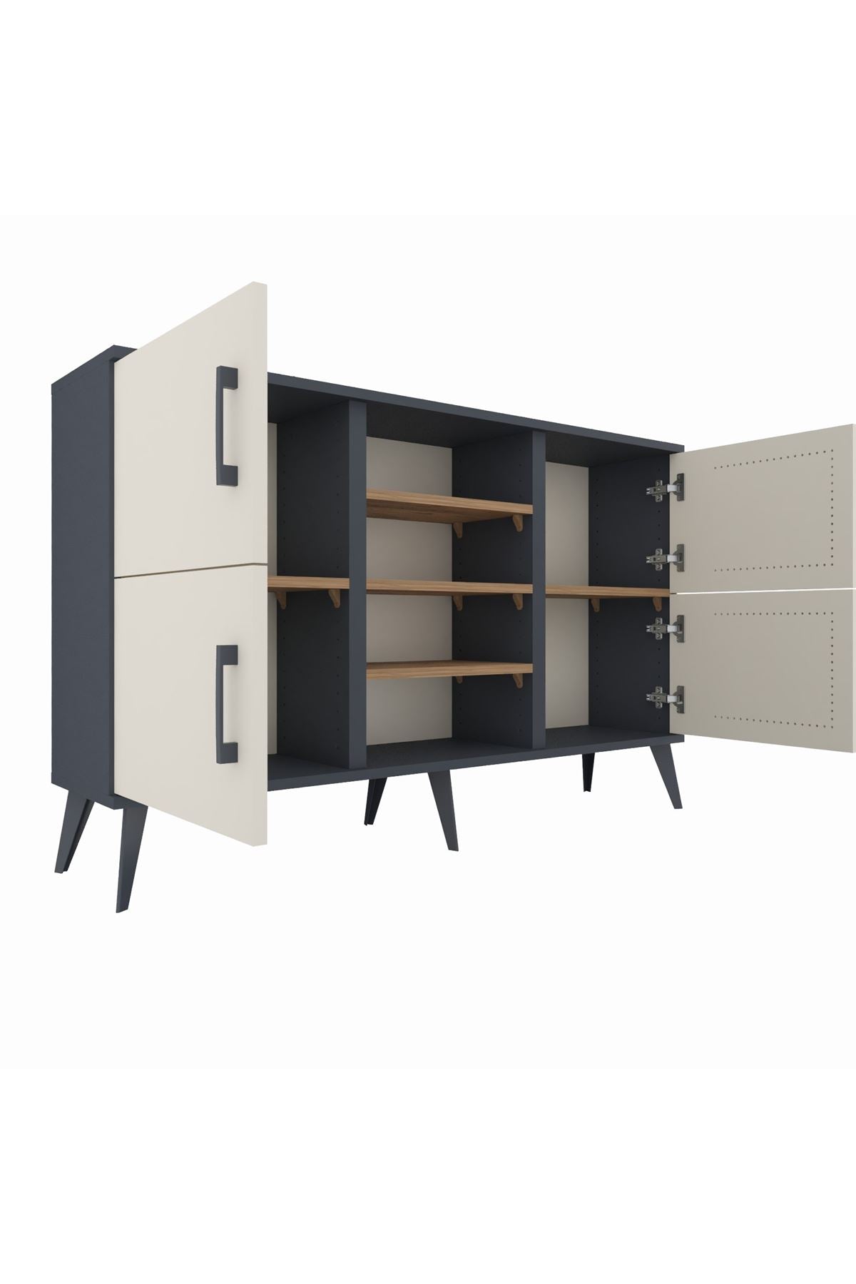 Arges Konsol 5 Raflı 4 Kapaklı 132x30x83 - S144M034V15A