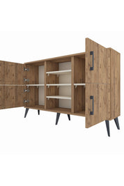 Arges Konsol 5 Raflı 4 Kapaklı 132x30x83 - S144M034V19A