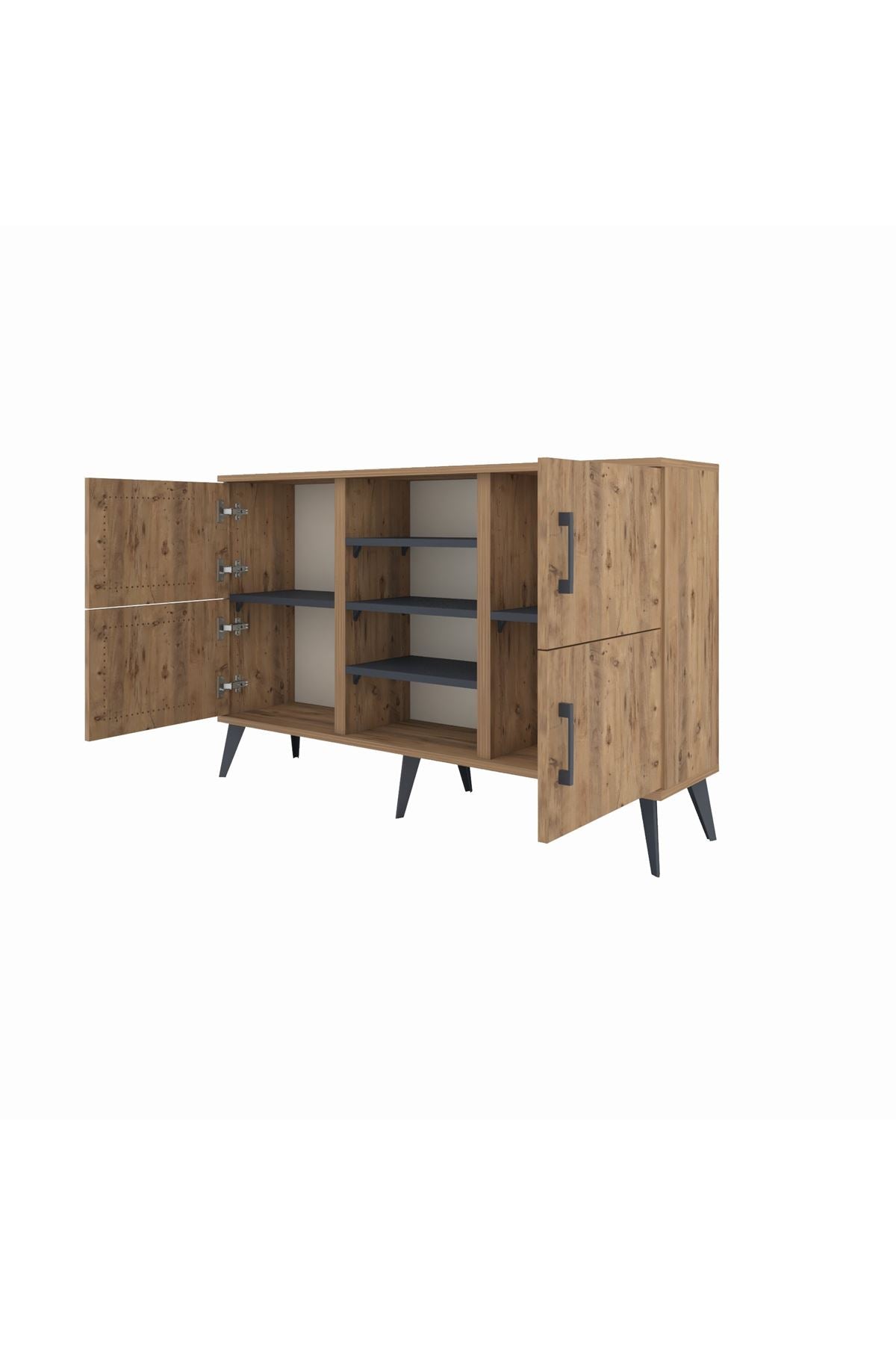 Arges Konsol 5 Raflı 4 Kapaklı 132x30x83 - S144M034V20A
