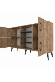 Arges Konsol 5 Raflı 4 Kapaklı 132x30x83 - S144M034V20A