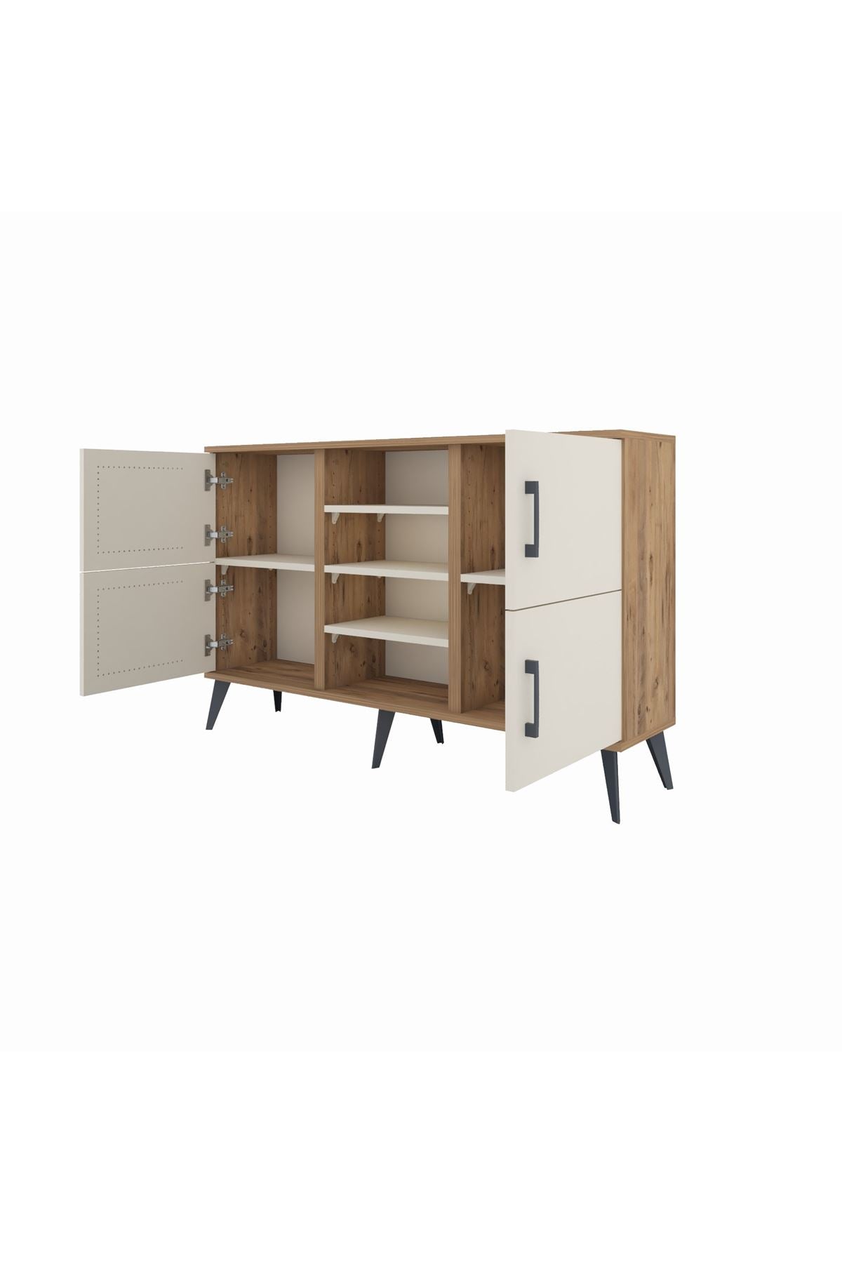 Arges Konsol 5 Raflı 4 Kapaklı 132x30x83 - S144M034V22A