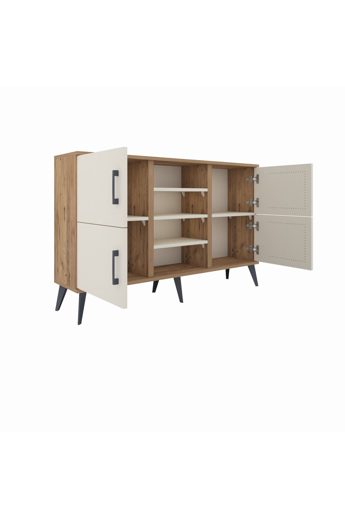 Arges Konsol 5 Raflı 4 Kapaklı 132x30x83 - S144M034V22A