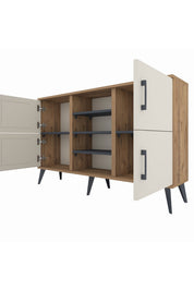 Arges Konsol 5 Raflı 4 Kapaklı 132x30x83 - S144M034V23A