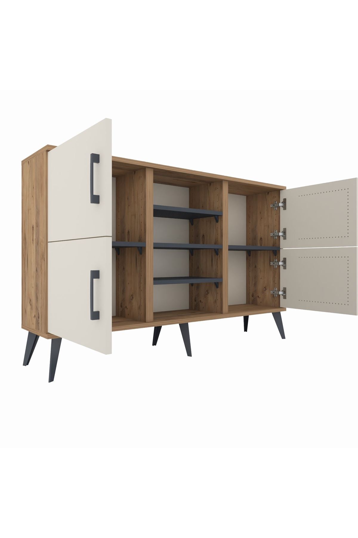 Arges Konsol 5 Raflı 4 Kapaklı 132x30x83 - S144M034V23A