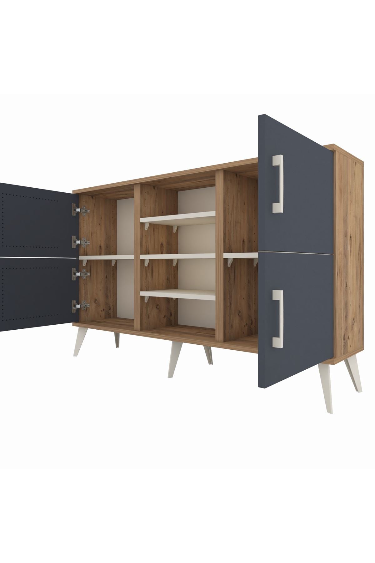 Arges Konsol 5 Raflı 4 Kapaklı 132x30x83 - S144M034V25A