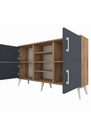 Arges Konsol 5 Raflı 4 Kapaklı 132x30x83 - S144M034V27A