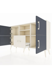 Arges Konsol 4 Raflı Tek Çekmeceli 4 Kapaklı 132x30x83 - S144M035V07A