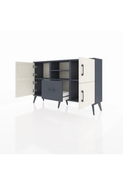 Arges Konsol 4 Raflı Tek Çekmeceli 4 Kapaklı 132x30x83 - S144M035V14A