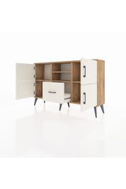 Arges Konsol 4 Raflı Tek Çekmeceli 4 Kapaklı 132x30x83 - S144M035V22A