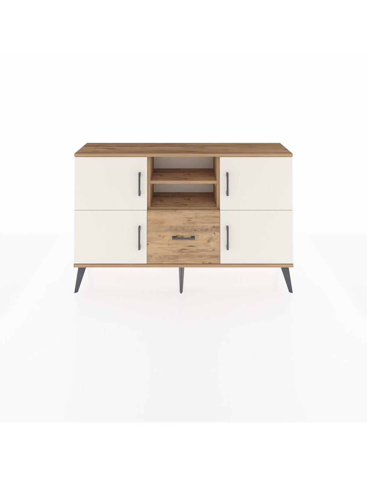 Arges Konsol 4 Raflı Tek Çekmeceli 4 Kapaklı 132x30x83 - S144M035V24A
