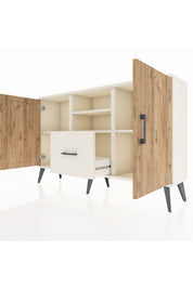 Arges Konsol 4 Raflı Tek Çekmeceli 2 Kapaklı 132x30x83 - S144M036V01A