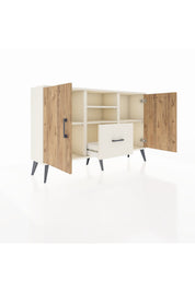 Arges Konsol 4 Raflı Tek Çekmeceli 2 Kapaklı 132x30x83 - S144M036V01A