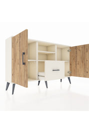 Arges Konsol 4 Raflı Tek Çekmeceli 2 Kapaklı 132x30x83 - S144M036V01A