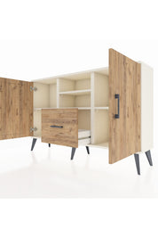 Arges Konsol 4 Raflı Tek Çekmeceli 2 Kapaklı 132x30x83 - S144M036V03A