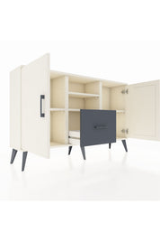 Arges Konsol 4 Raflı Tek Çekmeceli 2 Kapaklı 132x30x83 - S144M036V05A