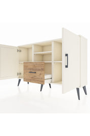 Arges Konsol 4 Raflı Tek Çekmeceli 2 Kapaklı 132x30x83 - S144M036V06A