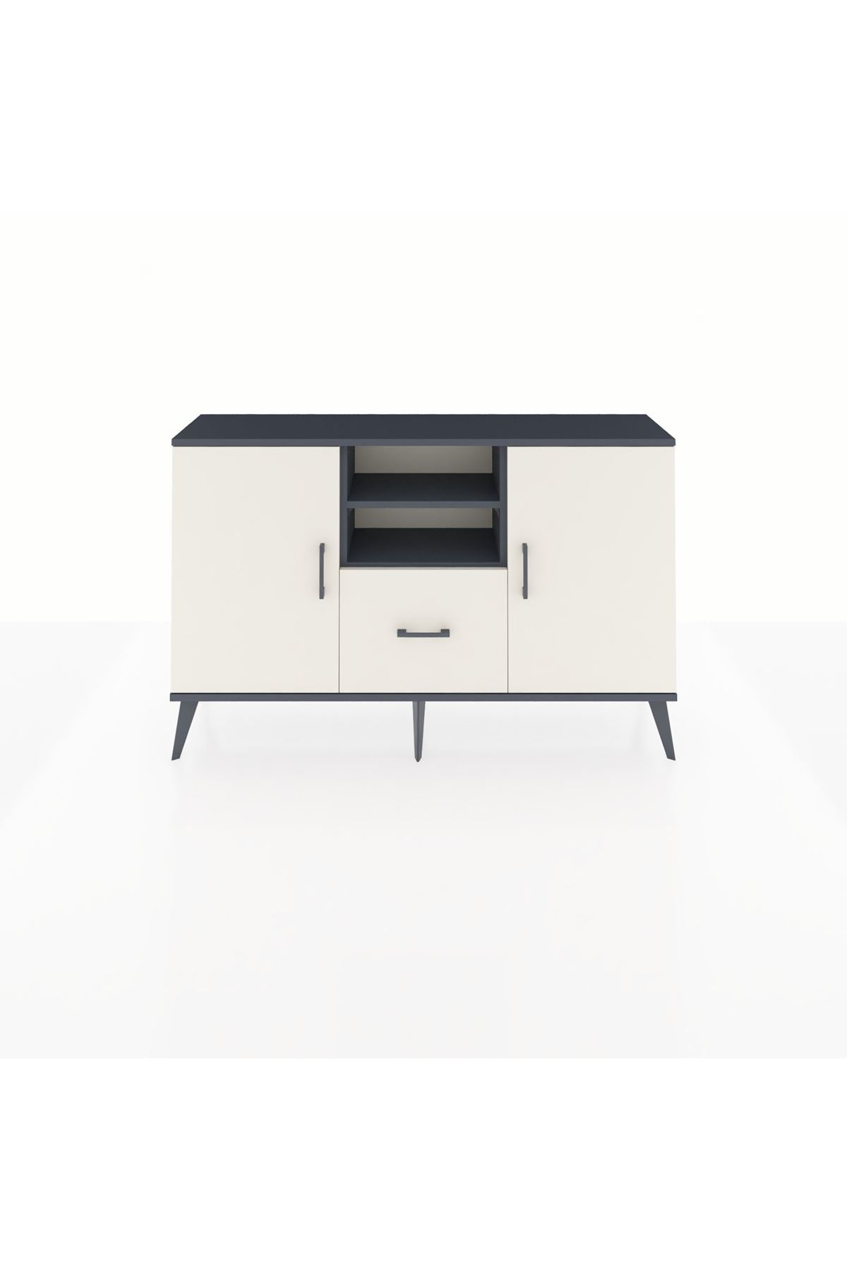 Arges Konsol 4 Raflı Tek Çekmeceli 2 Kapaklı 132x30x83 - S144M036V13A