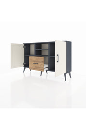 Arges Konsol 4 Raflı Tek Çekmeceli 2 Kapaklı 132x30x83 - S144M036V15A