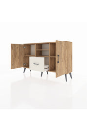 Arges Konsol 4 Raflı Tek Çekmeceli 2 Kapaklı 132x30x83 - S144M036V19A