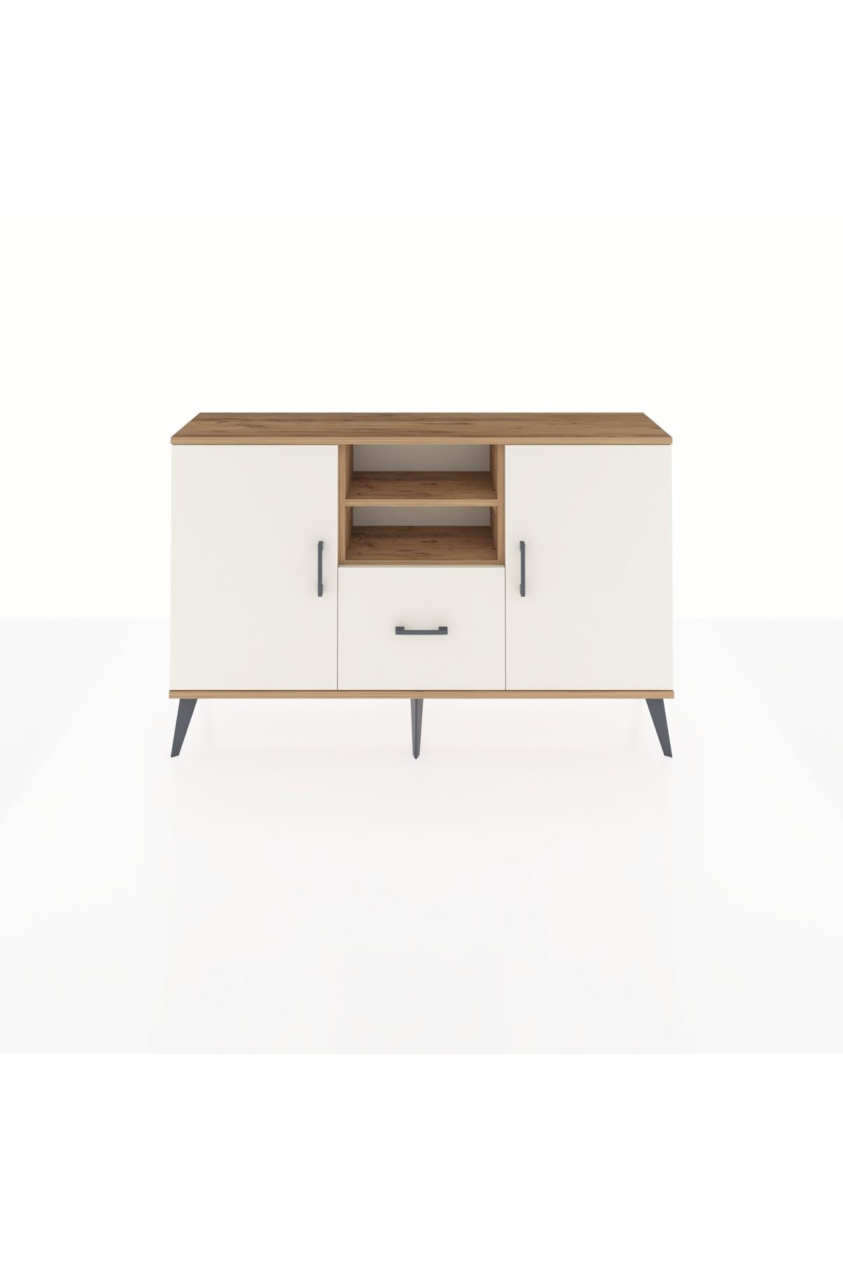 Arges Konsol 4 Raflı Tek Çekmeceli 2 Kapaklı 132x30x83 - S144M036V22A