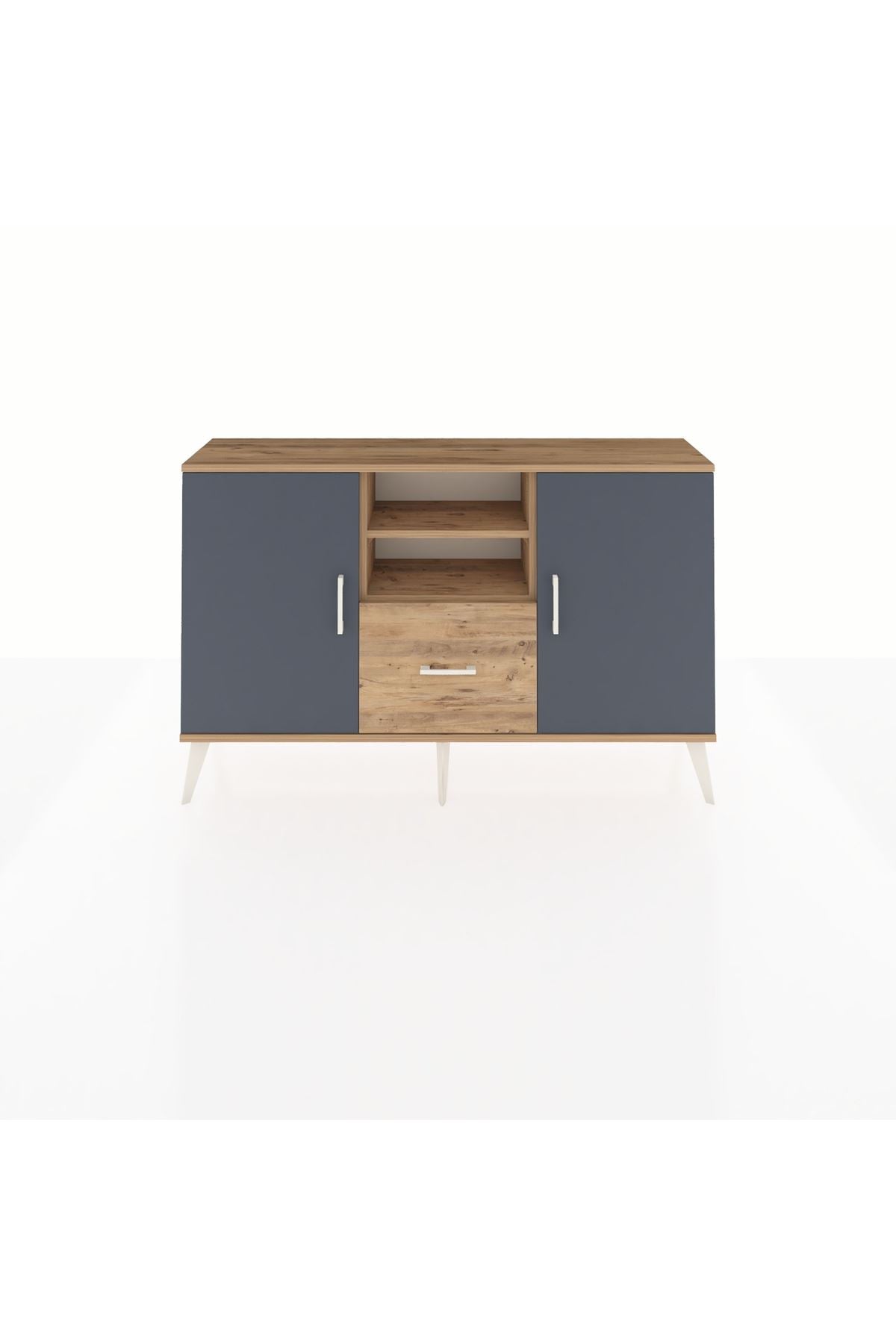 Arges Konsol 4 Raflı Tek Çekmeceli 2 Kapaklı 132x30x83 - S144M036V27A