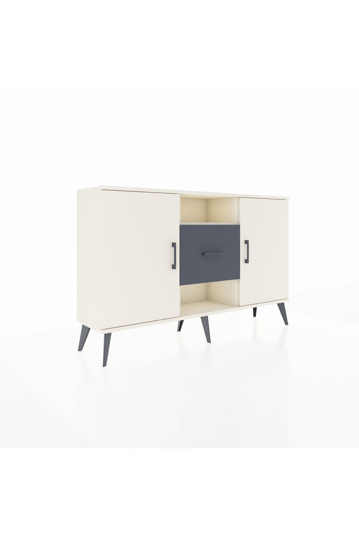 Arges Konsol 3 Raflı Tek Çekmeceli 2 Kapaklı 132x30x83 - S144M037V05A