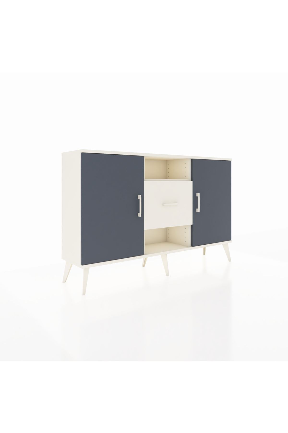 Arges Konsol 3 Raflı Tek Çekmeceli 2 Kapaklı 132x30x83 - S144M037V07A
