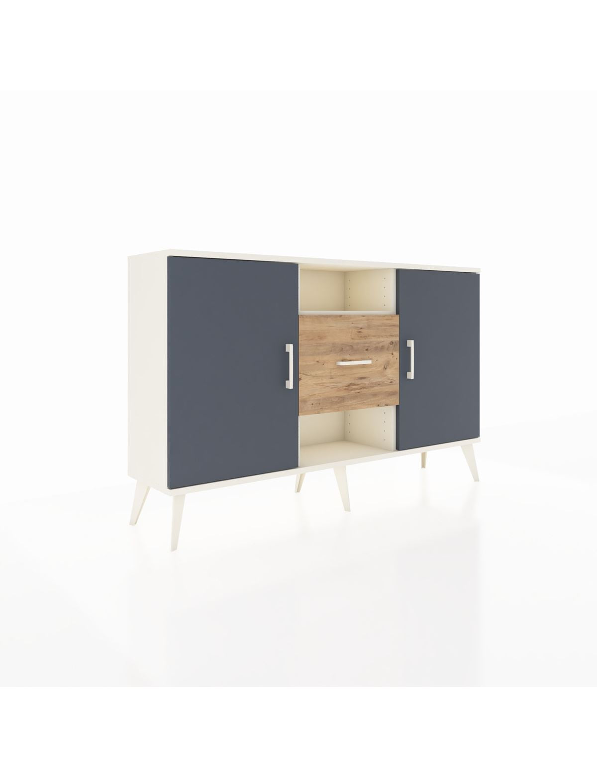 Arges Konsol 3 Raflı Tek Çekmeceli 2 Kapaklı 132x30x83 - S144M037V09A