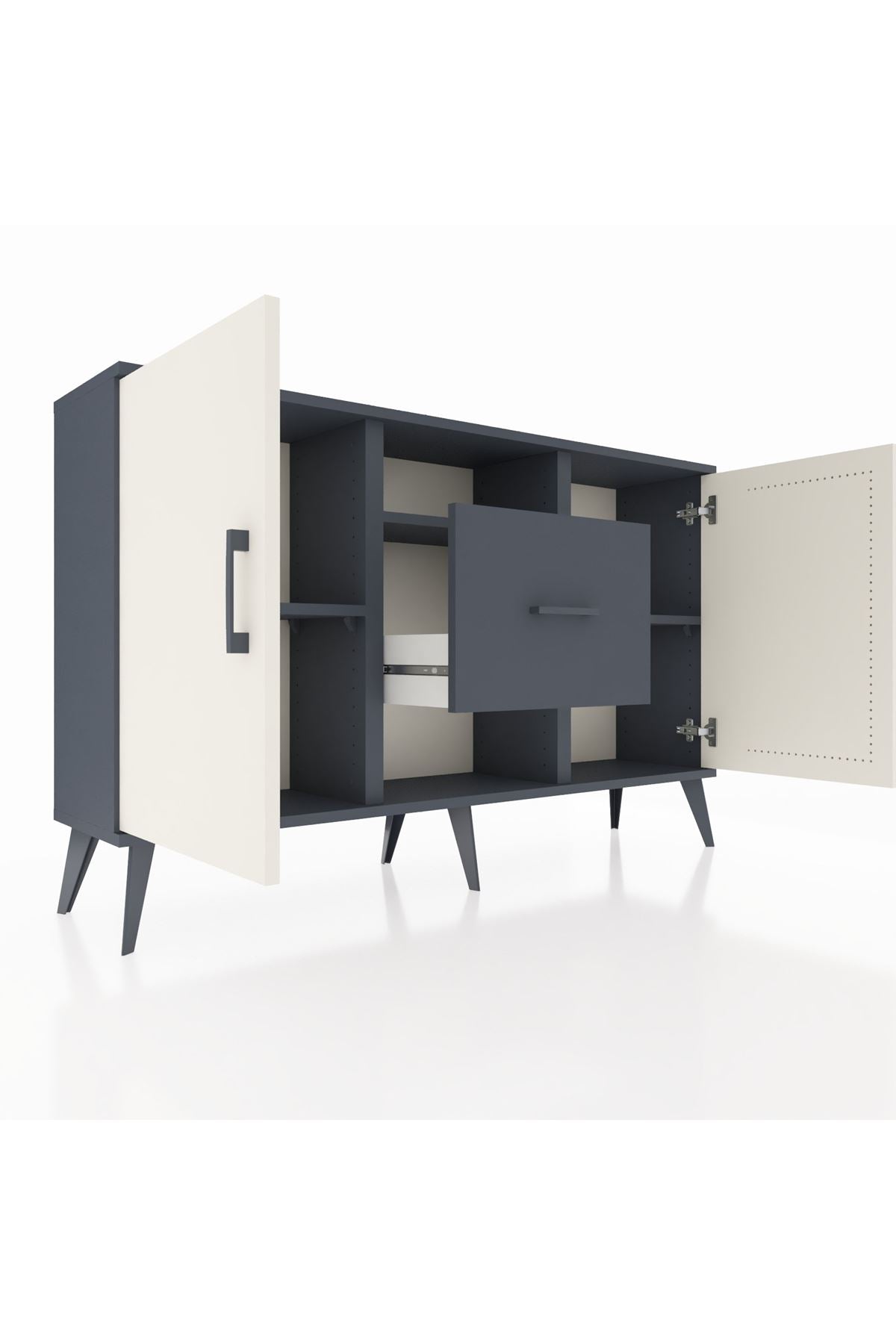 Arges Konsol 3 Raflı Tek Çekmeceli 2 Kapaklı 132x30x83 - S144M037V14A