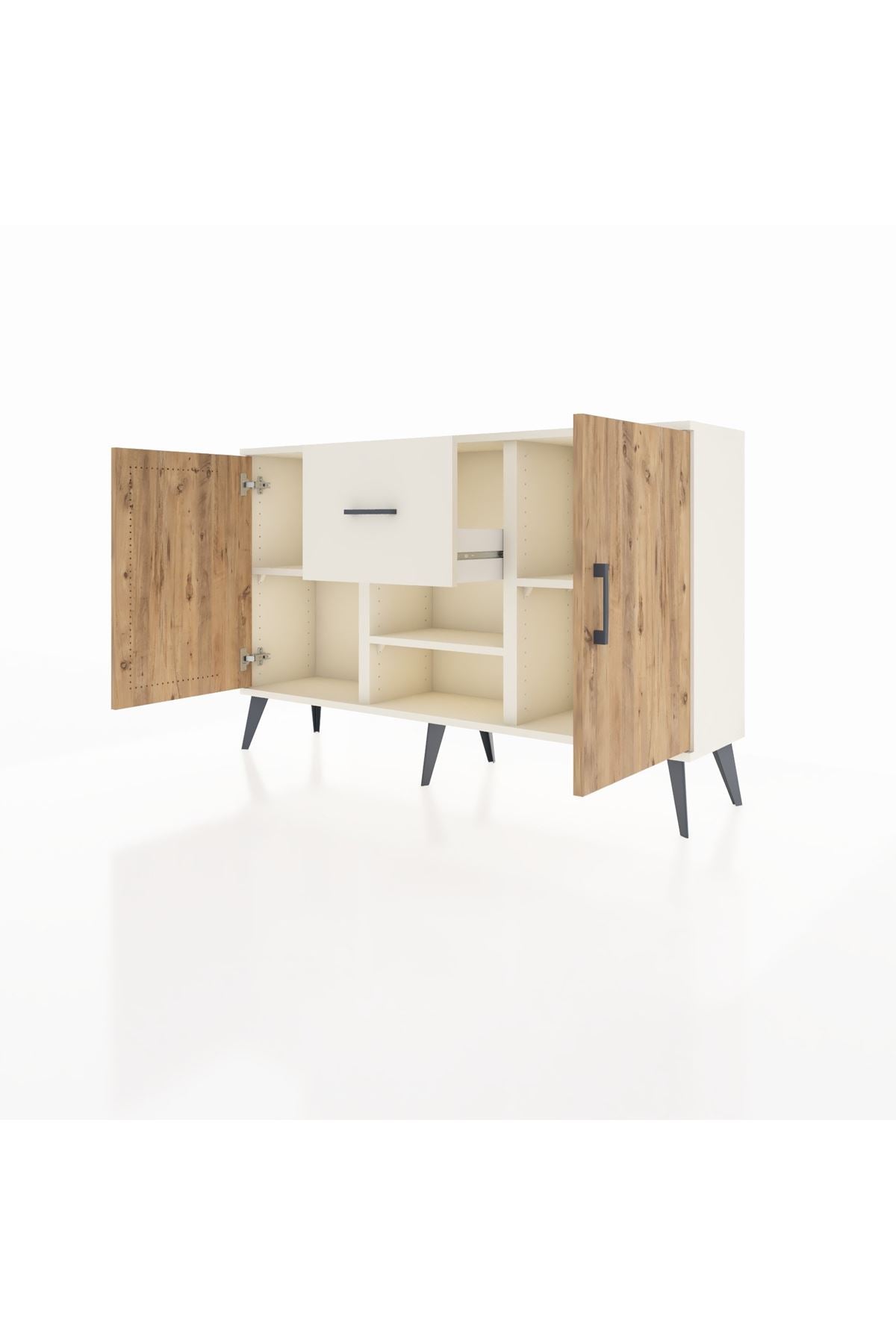 Arges Konsol 3 Raflı Tek Çekmeceli 2 Kapaklı 132x30x83 - S144M038V01A