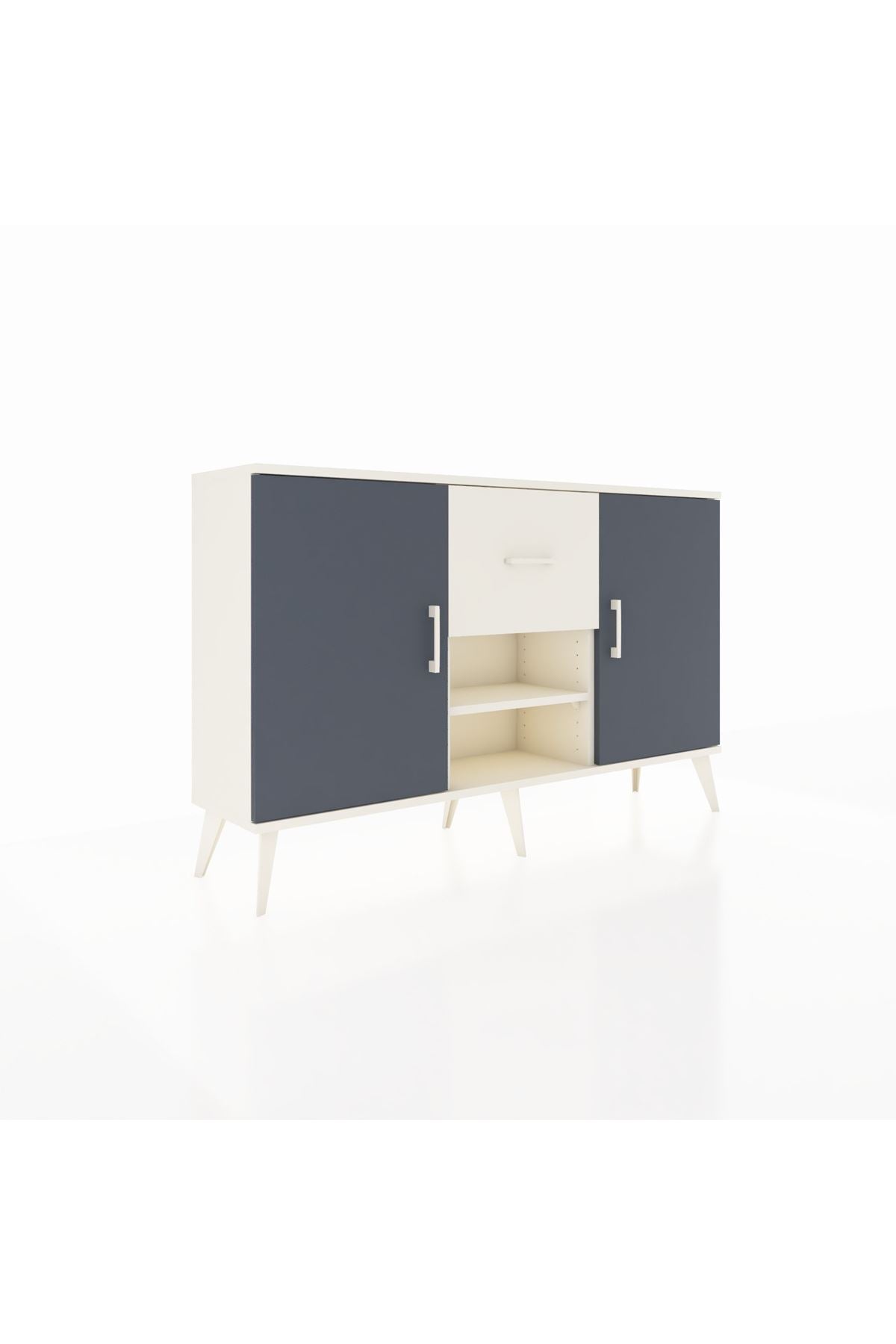 Arges Konsol 3 Raflı Tek Çekmeceli 2 Kapaklı 132x30x83 - S144M038V07A