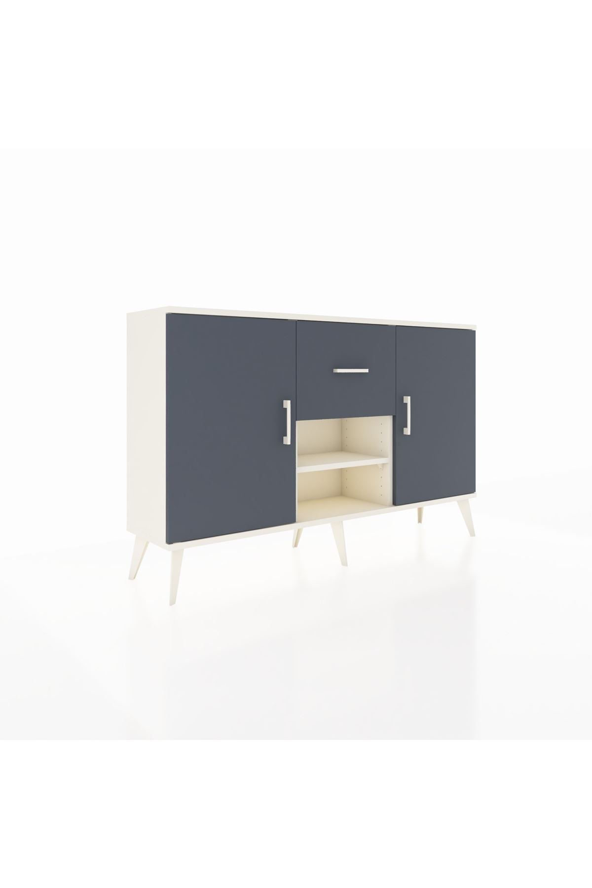 Arges Konsol 3 Raflı Tek Çekmeceli 2 Kapaklı 132x30x83 - S144M038V08A