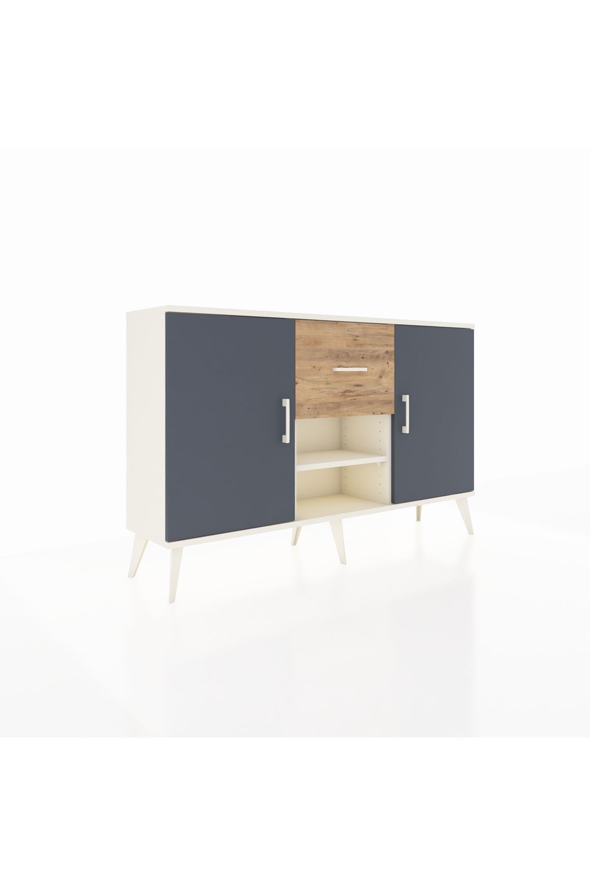 Arges Konsol 3 Raflı Tek Çekmeceli 2 Kapaklı 132x30x83 - S144M038V09A