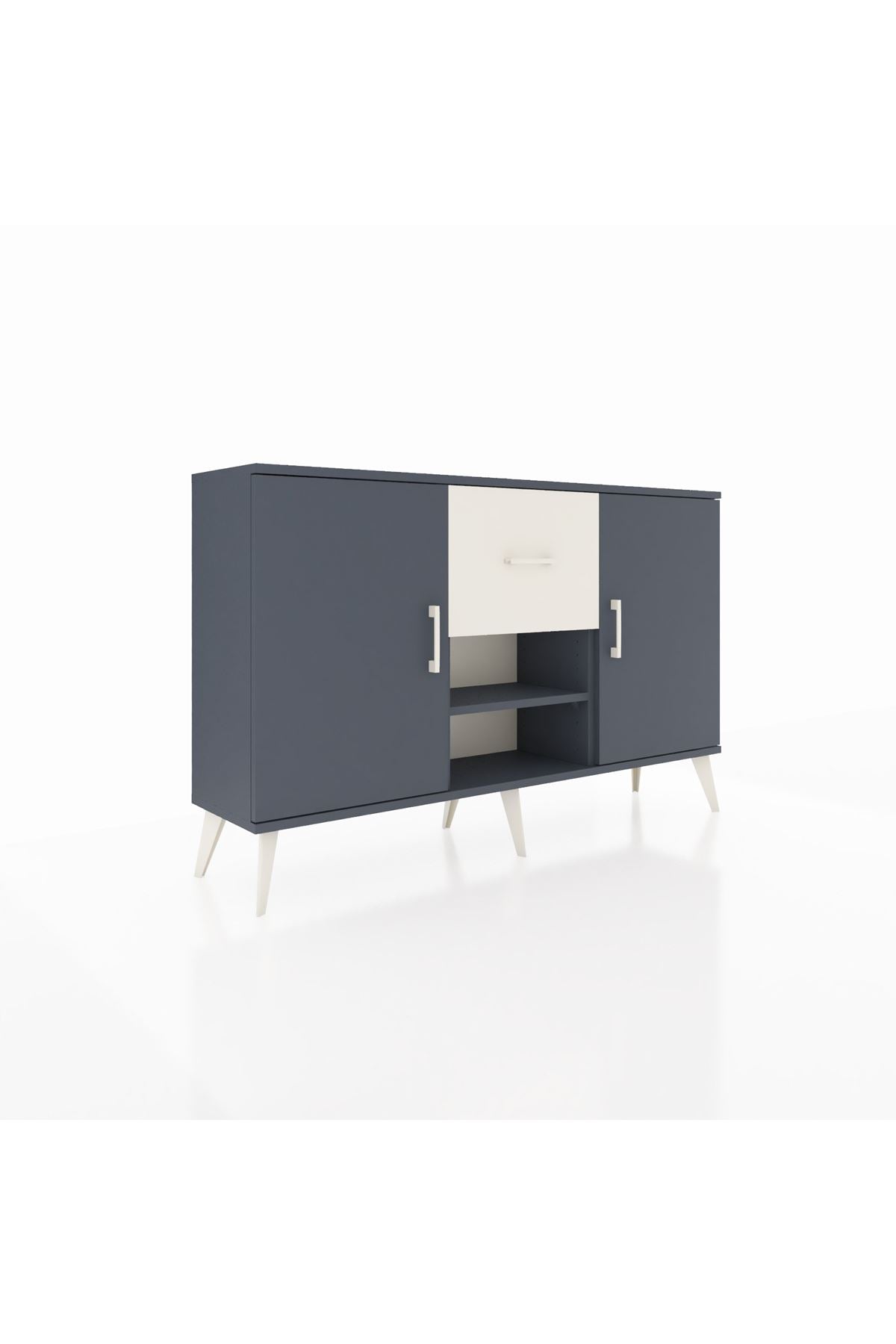 Arges Konsol 3 Raflı Tek Çekmeceli 2 Kapaklı 132x30x83 - S144M038V16A
