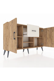 Arges Konsol 3 Raflı Tek Çekmeceli 2 Kapaklı 132x30x83 - S144M038V19A