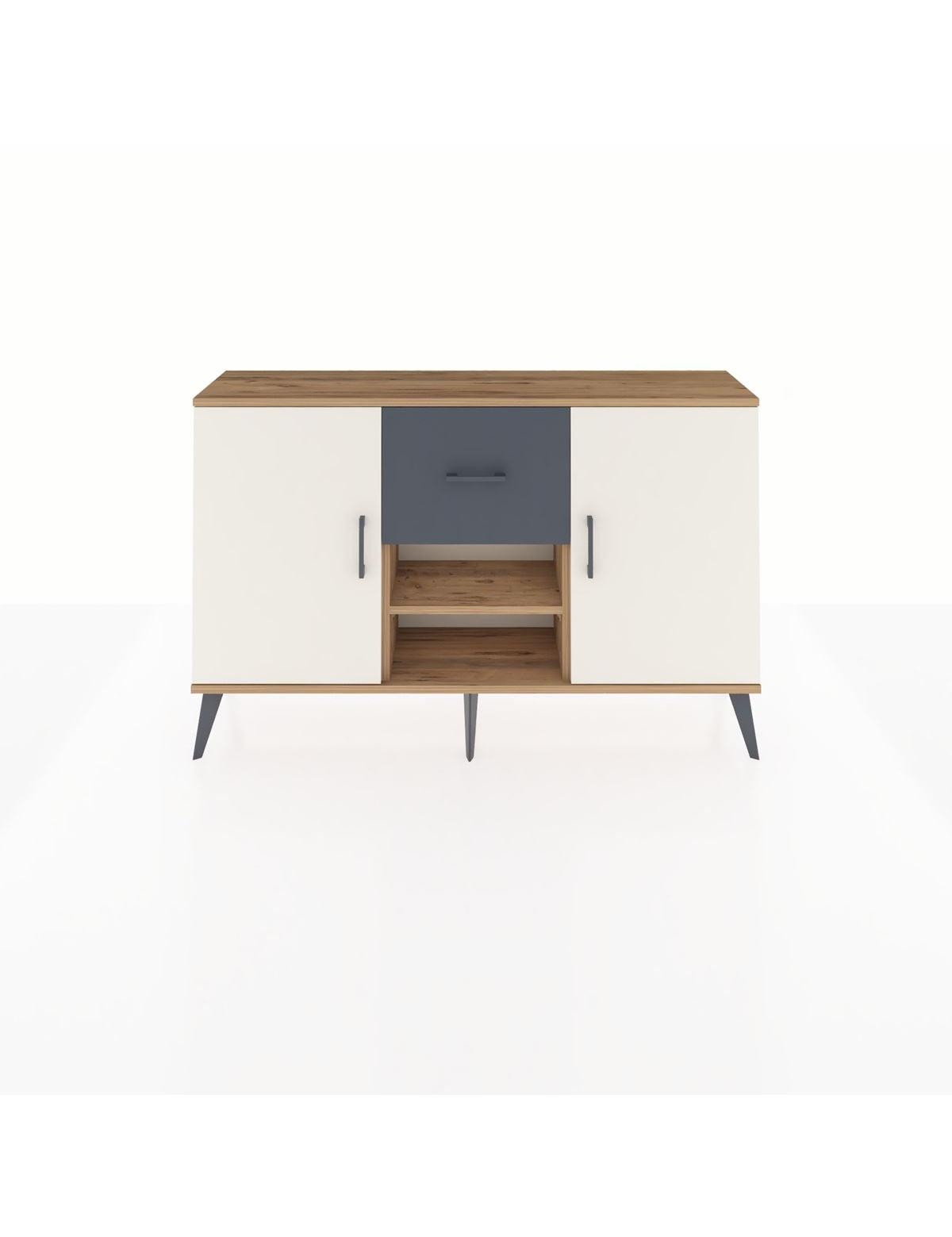Arges Konsol 3 Raflı Tek Çekmeceli 2 Kapaklı 132x30x83 - S144M038V23A