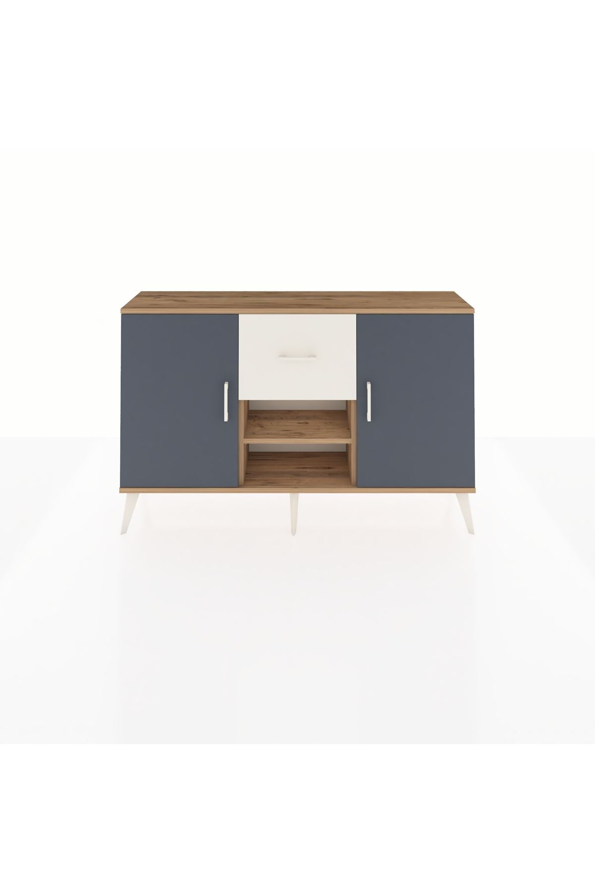 Arges Konsol 3 Raflı Tek Çekmeceli 2 Kapaklı 132x30x83 - S144M038V25A