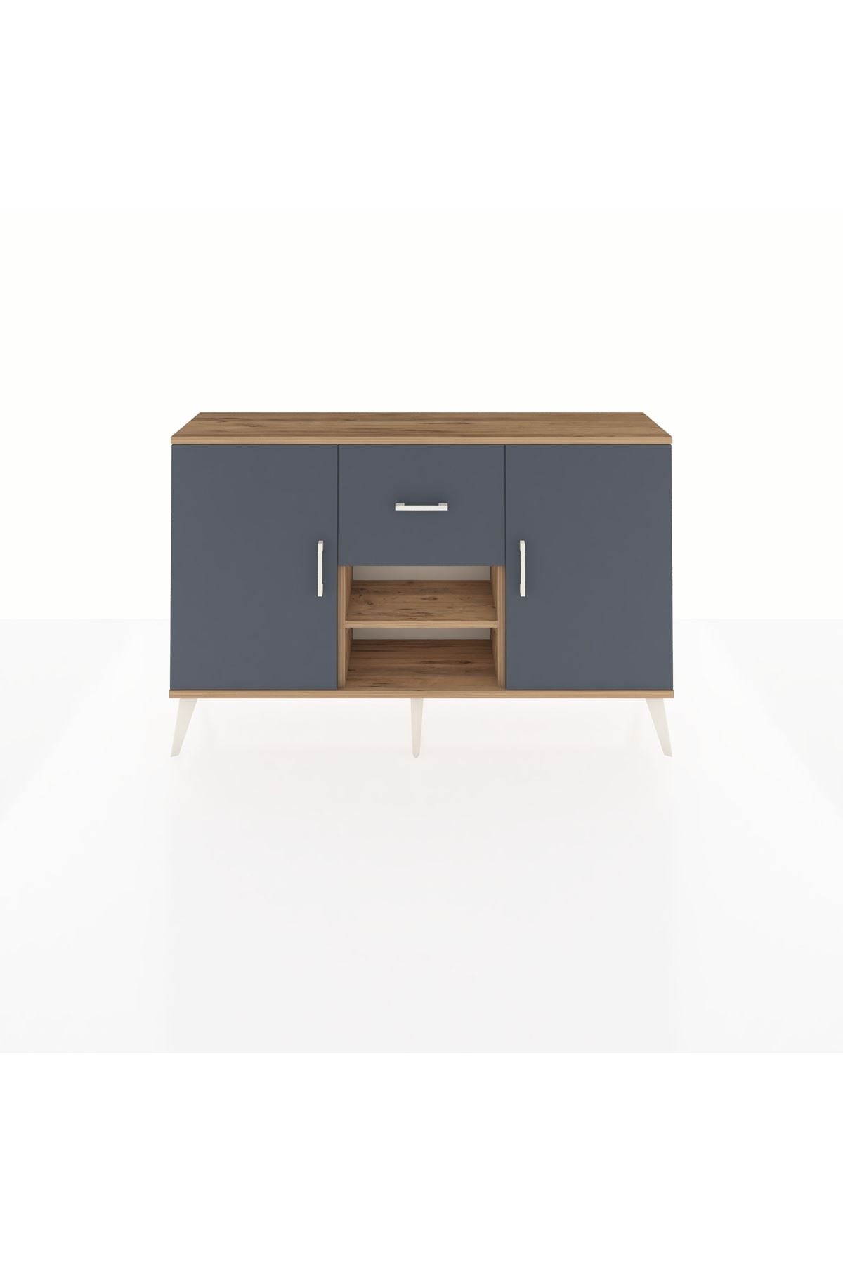 Arges Konsol 3 Raflı Tek Çekmeceli 2 Kapaklı 132x30x83 - S144M038V26A
