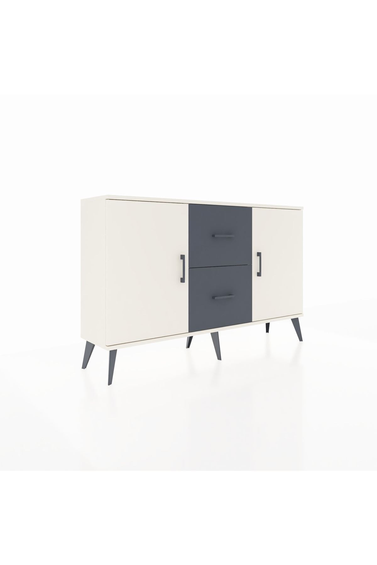 Arges Konsol 2 Raflı 2 Çekmeceli 2 Kapaklı 132x30x83 - S144M039V05A